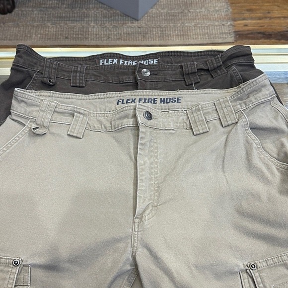 Duluth Trading Co Other - Duluth Trading Co Flex Fire Hose Cargo Pants Bundle Mens 37x30 Khaki Brown 2pk